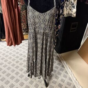 Torrid Black and White Geometric Maxi Dress